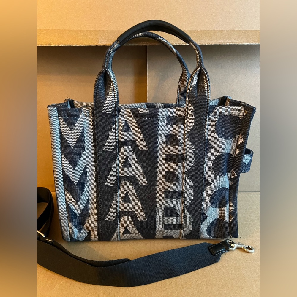 MARC JACOBS THE MONOGRAM DENIM SMALL TOTE